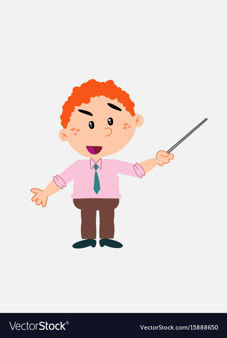 White businessman with a pointer