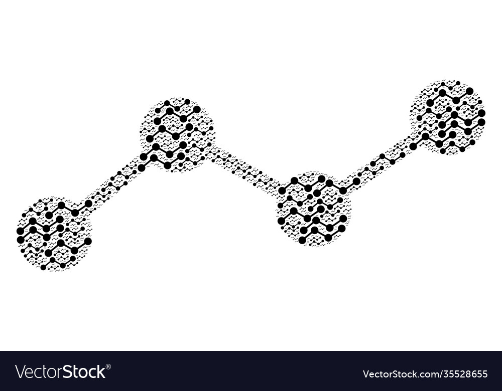 Chart icon recursive composition vector image Chart icon recursive composition