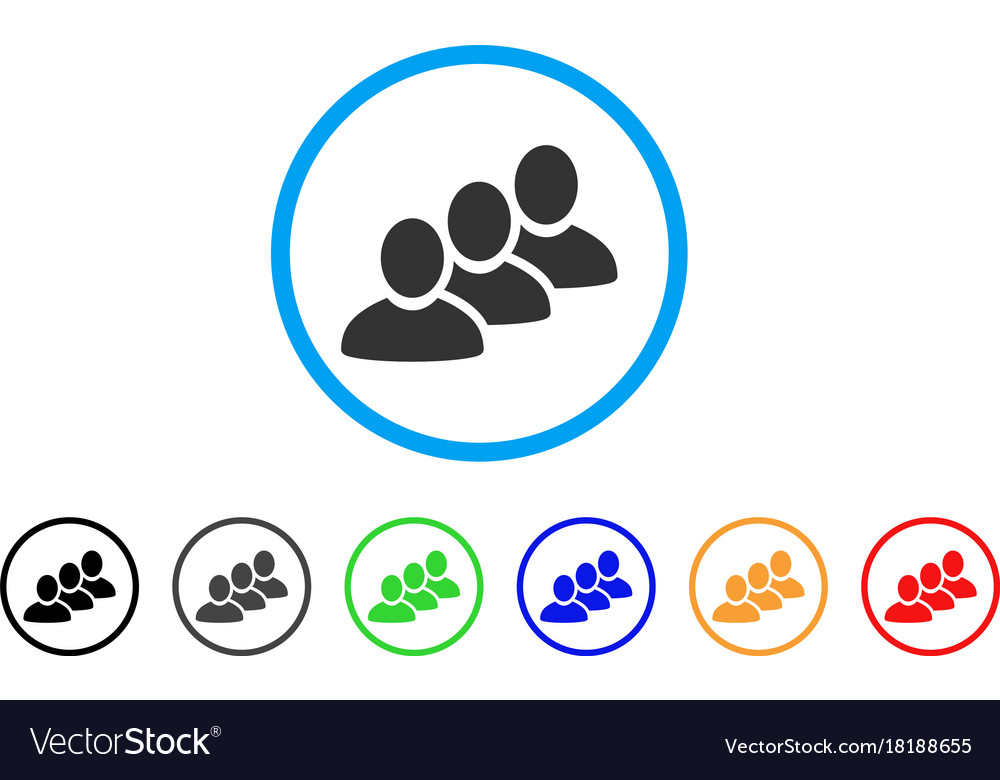 Customer queue rounded icon