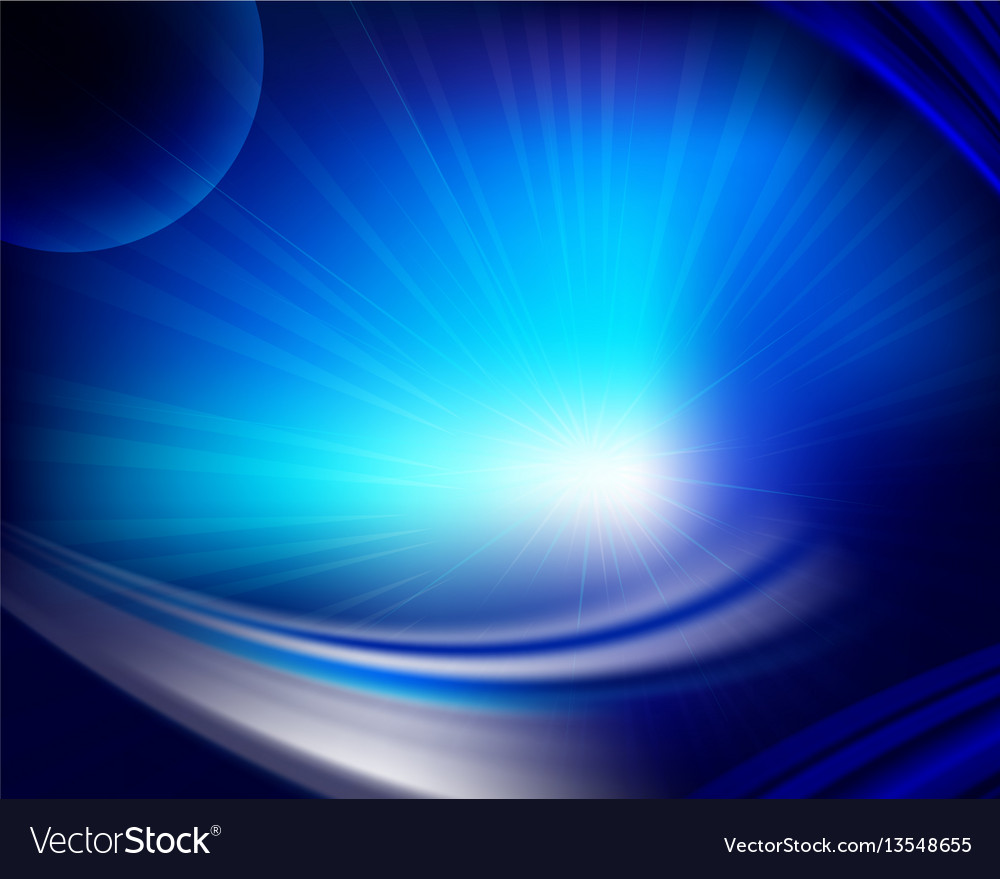 Dark Blue Background With Bright Light Royalty Free Vector