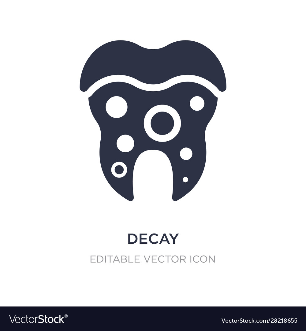 Decay icon on white background simple element