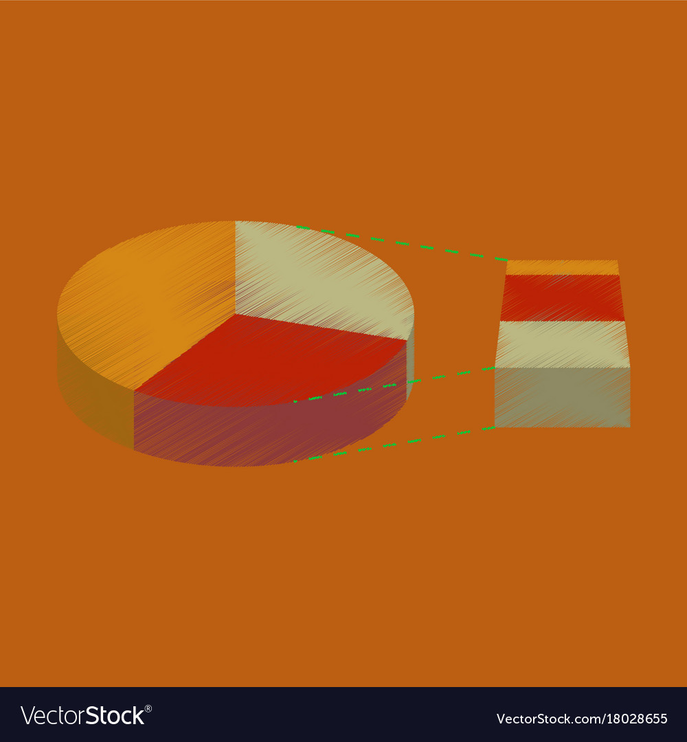 Flat shading style icon pie chart