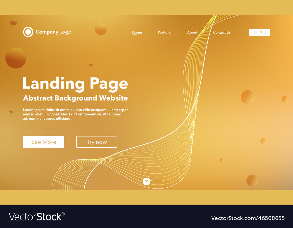 Gradient abstract wave background landing page