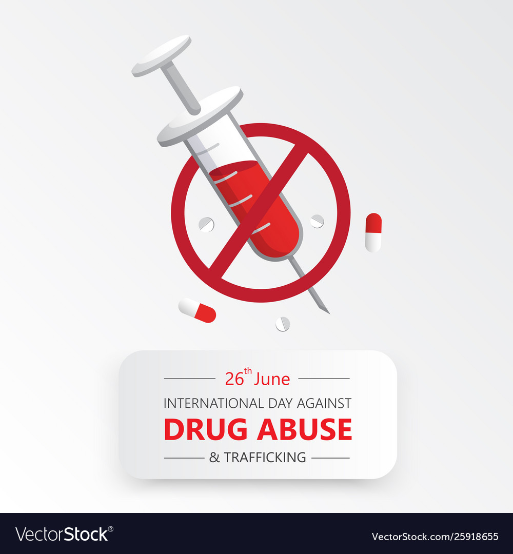 International Day Against Drug Abuse Banner Vector Image