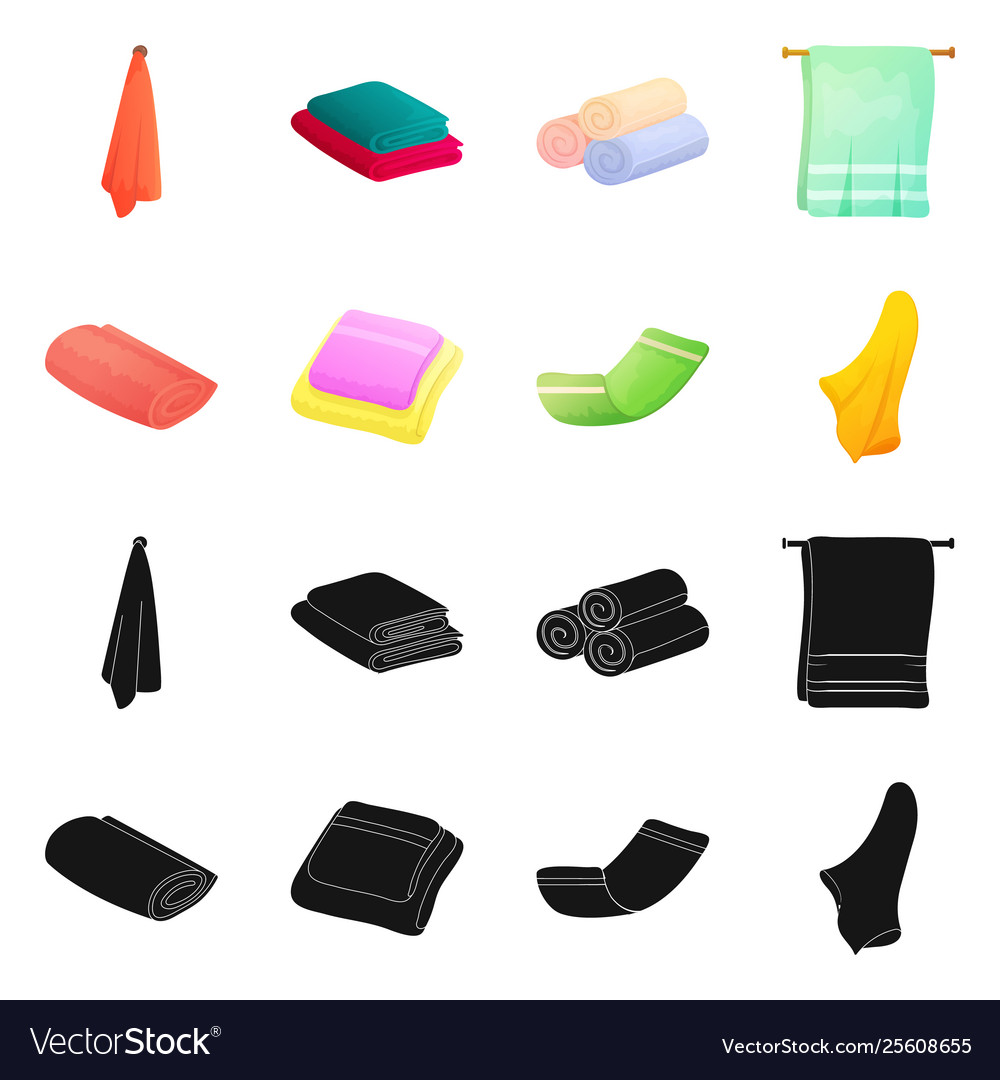 Isolated object soft and clean sign set vector image Isolated object soft and clean sign set