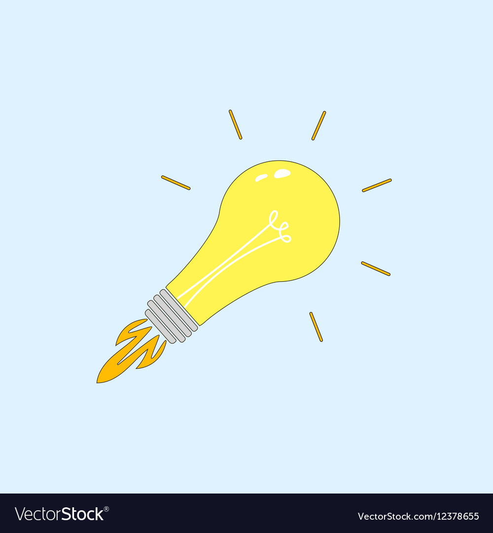 Light bulb line icon isolated