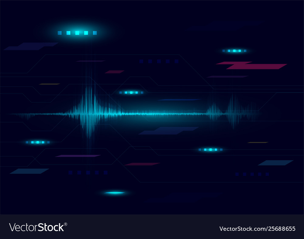 Line soundwave abstract background