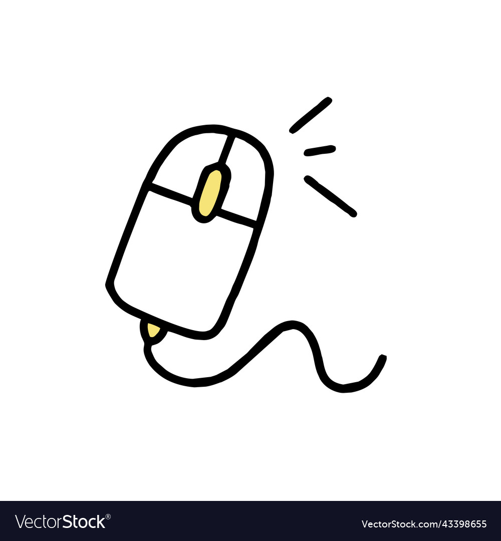 Line Style Computer Mouse Doodle