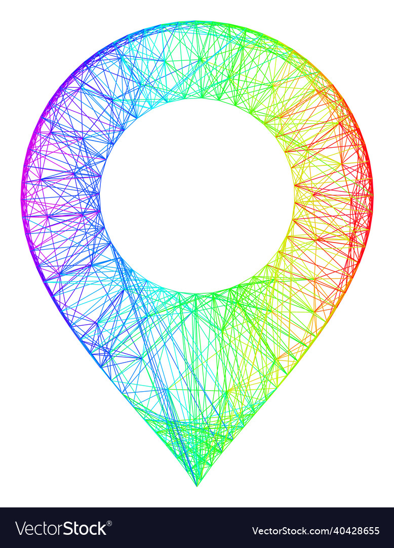Multicolored net map mark vector image Multicolored net map mark