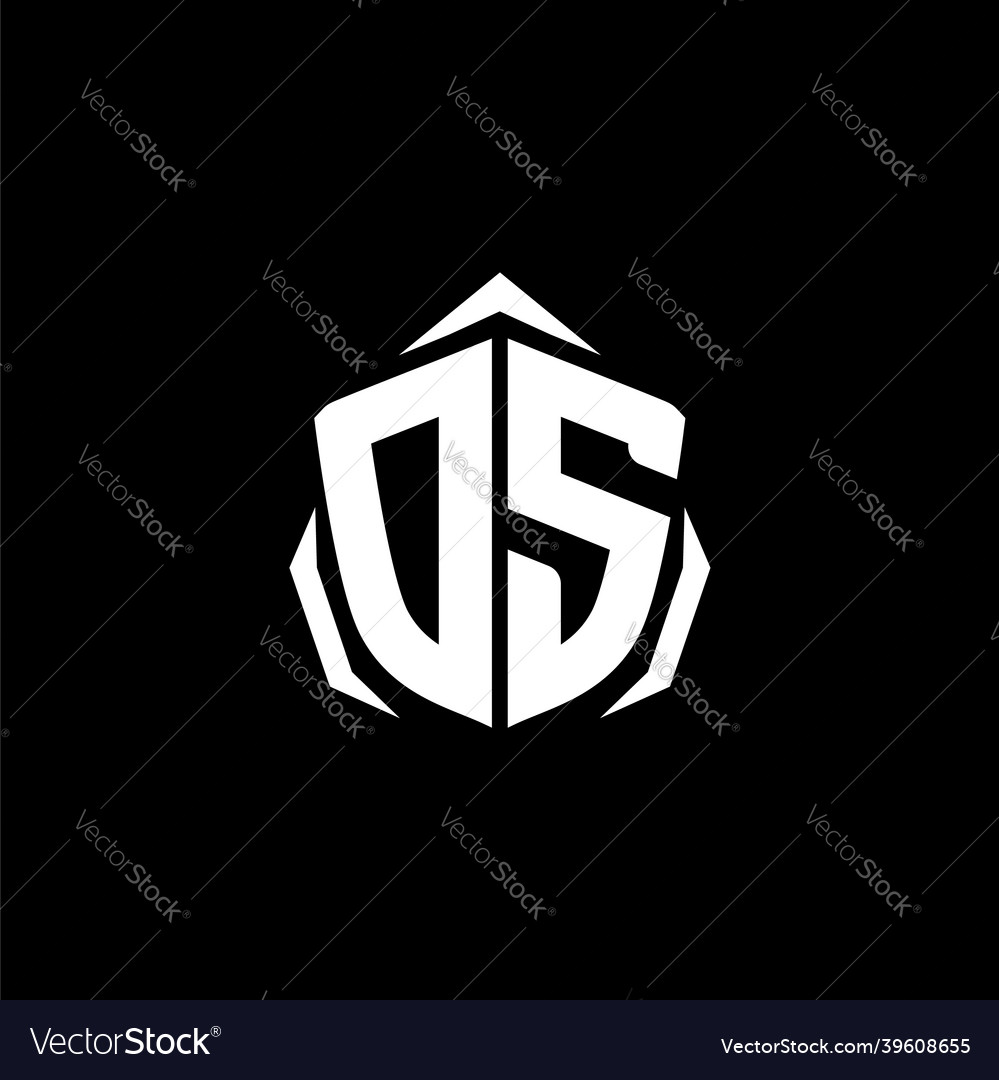 Os monogram shield shape style
