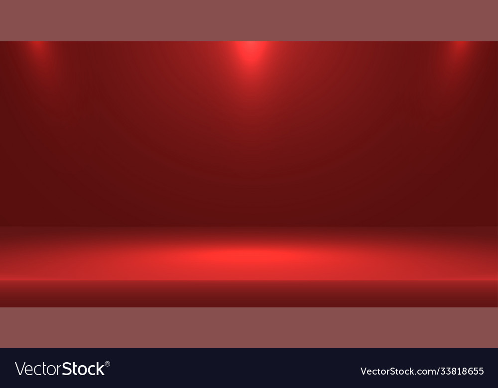 Red Empty Studio Background