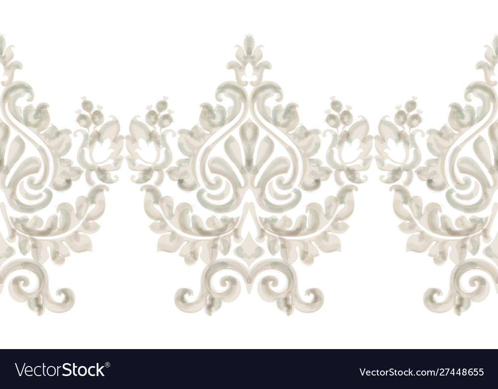 Rococo texture pattern vector image Rococo texture pattern
