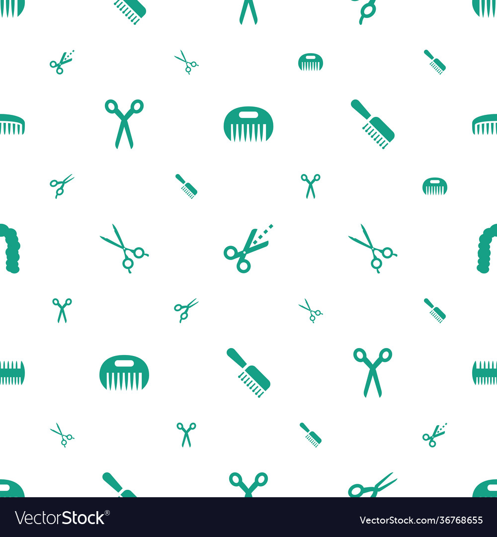 Scissors icons pattern seamless white background vector image Scissors icons pattern seamless white background