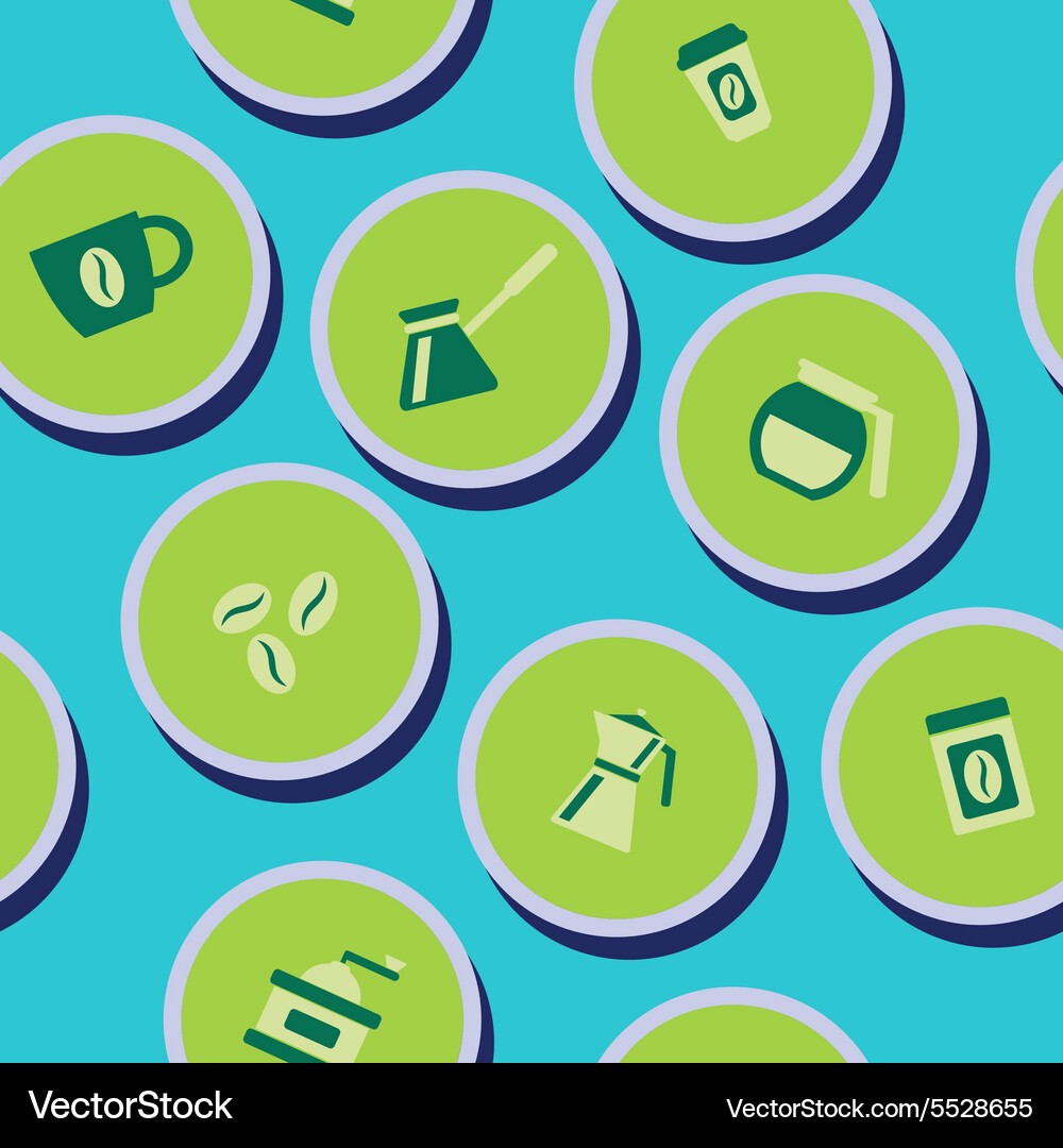 Seamless background with coffee Royalty Free Vector Image