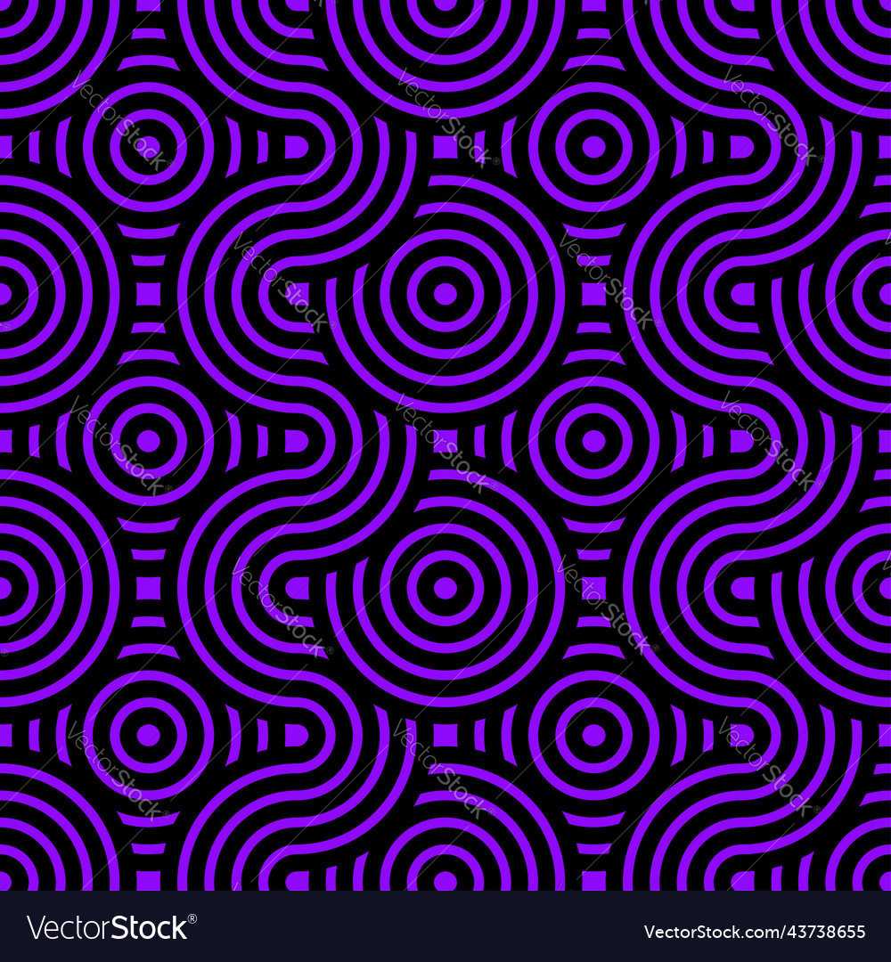 Seamless geometric pattern composed with circles
