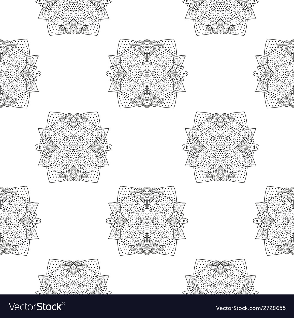 Seamless pattern with round lace