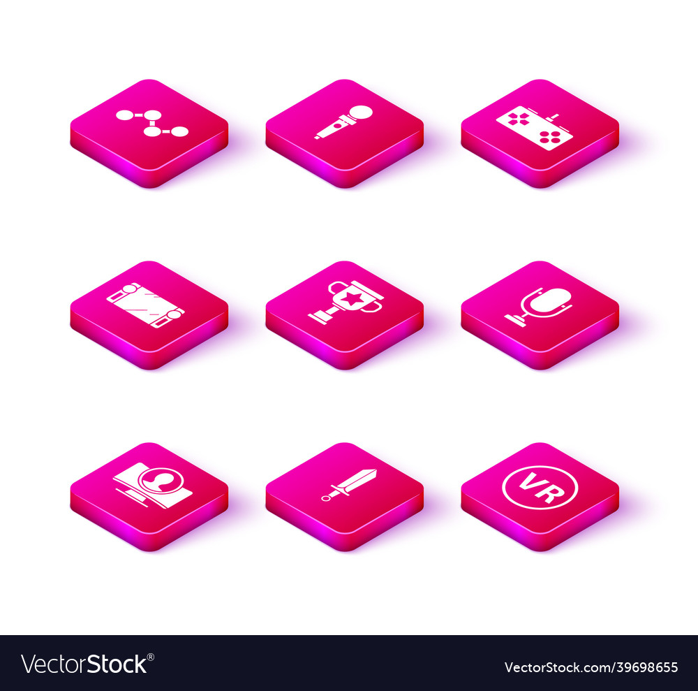 Set create account screen sword for game vector image Set create account screen sword for game
