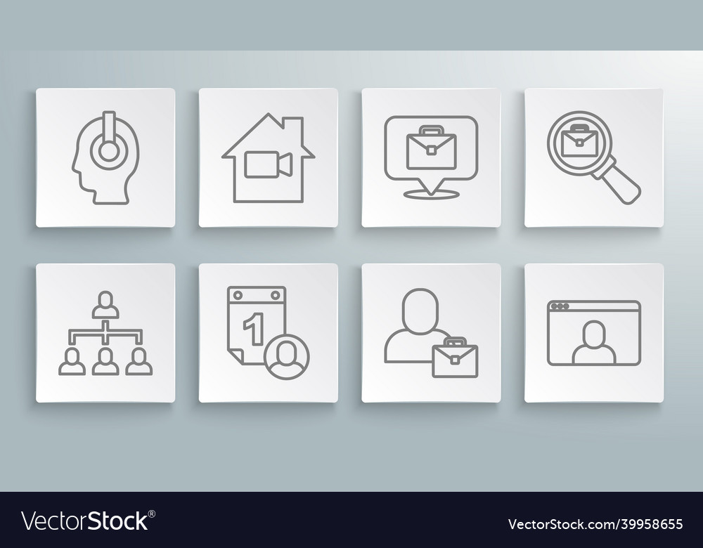 Set line hierarchy organogram chart video camera vector image Set line hierarchy organogram chart video camera