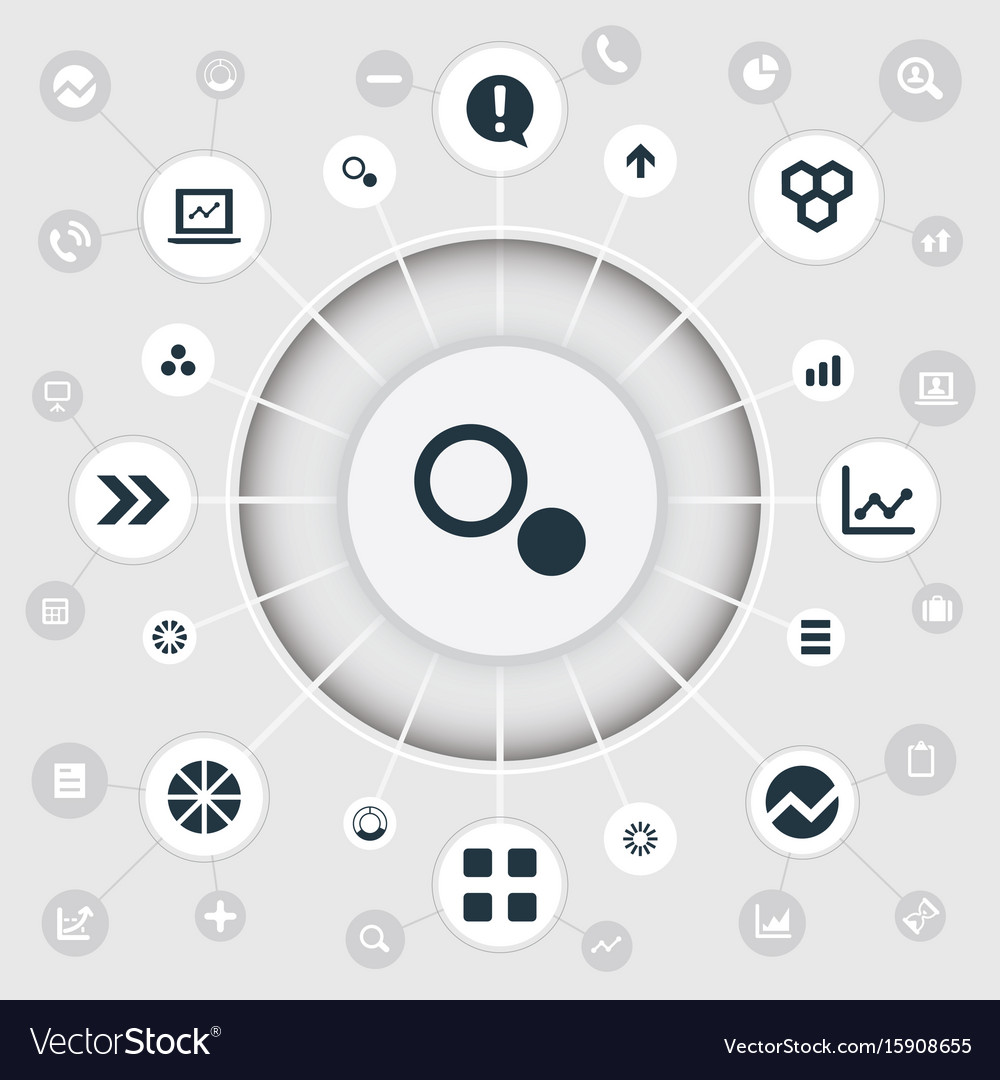 Set of simple graph icons