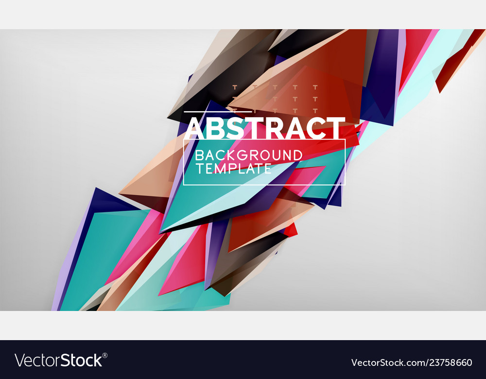 Abstract color triangles geometric background