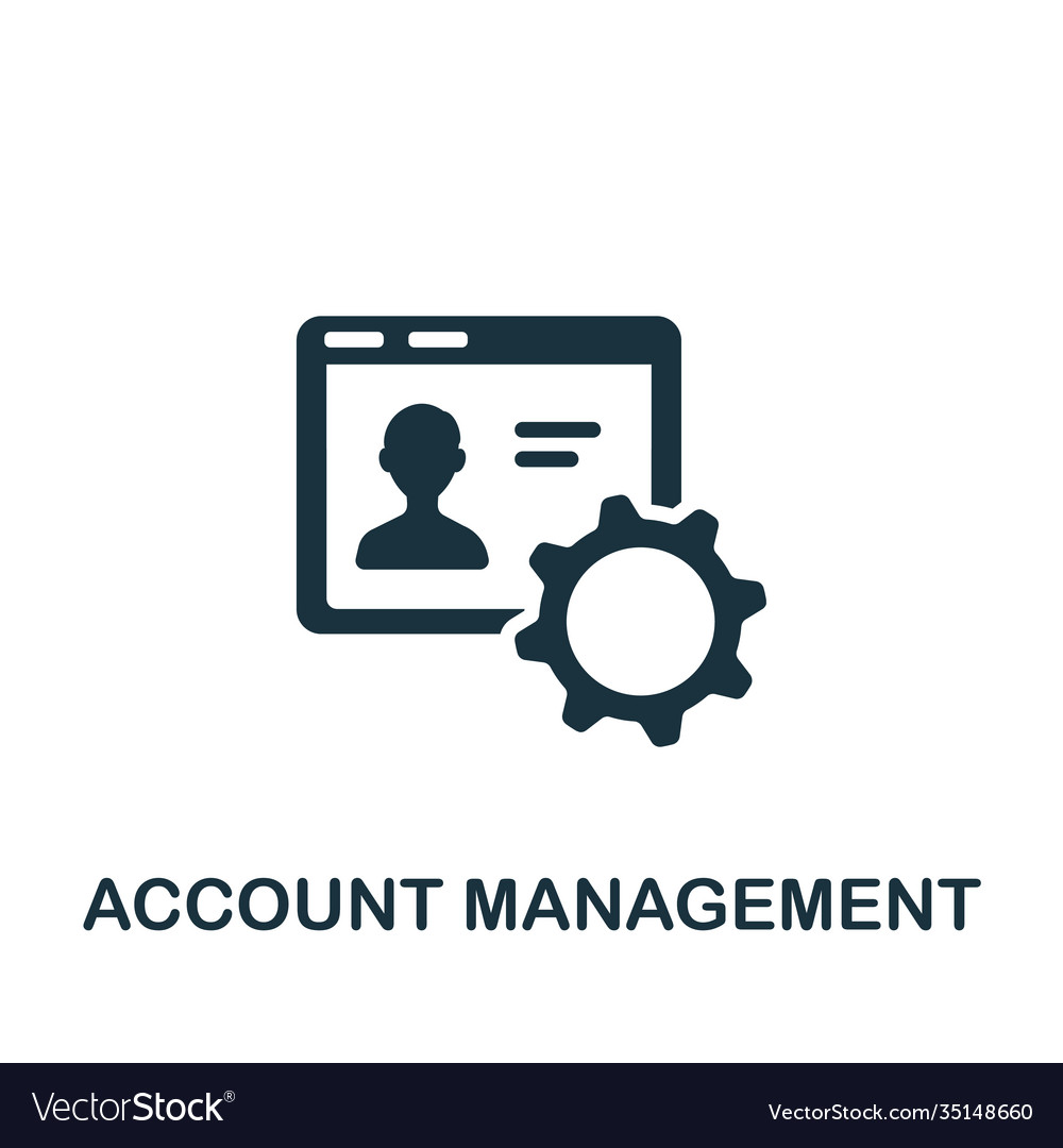 Account management icon simple element from