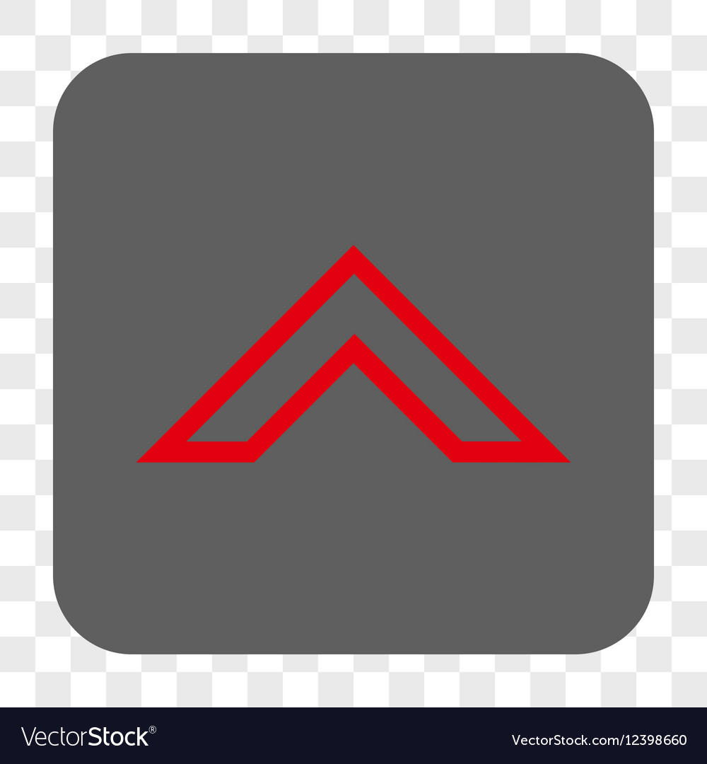 Arrowhead up rounded square button