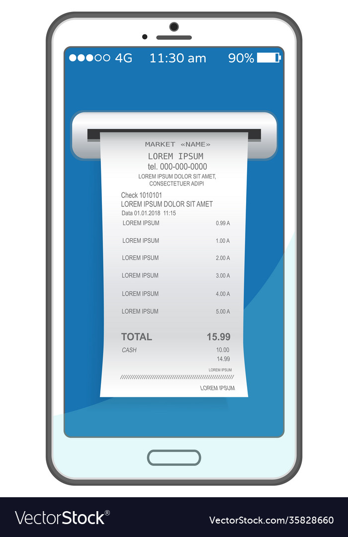 Bills online payment flat isometric concept