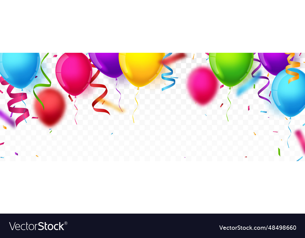 Birthday and celebration banner with colorful Vector Image