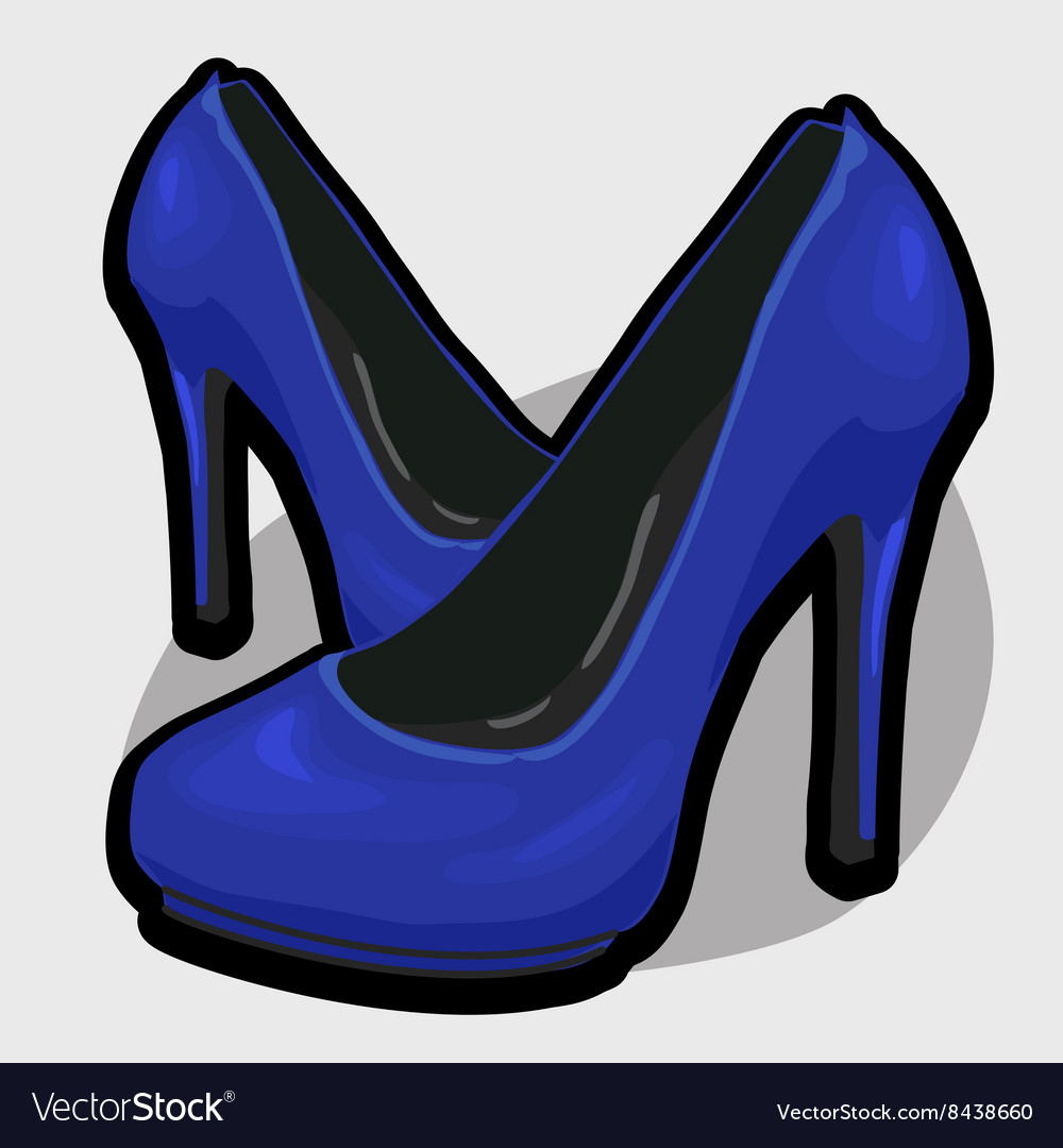 blue evening heels