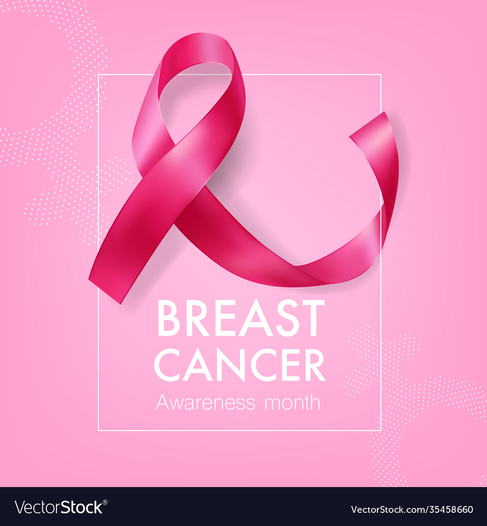 Breast cancer ribbon image Royalty Free Vector Image