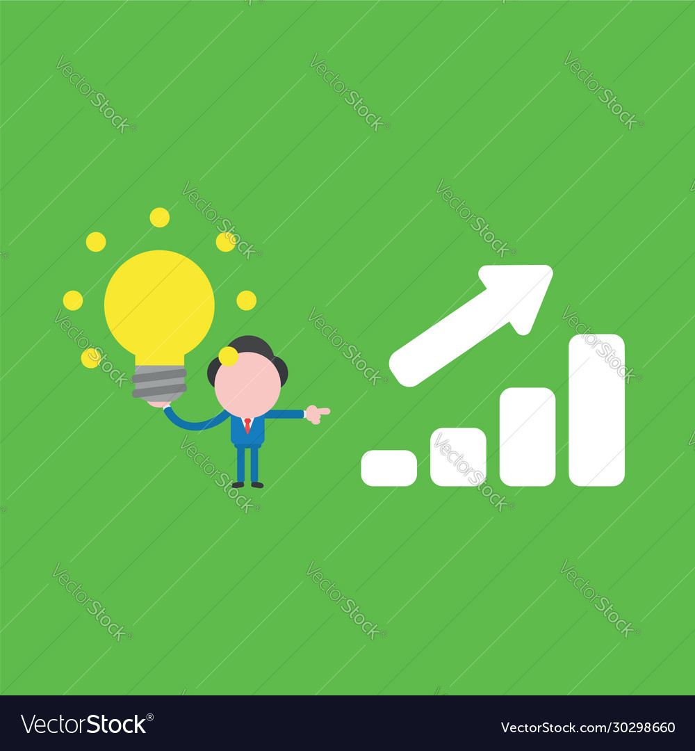 Concept businessman character holding glowing