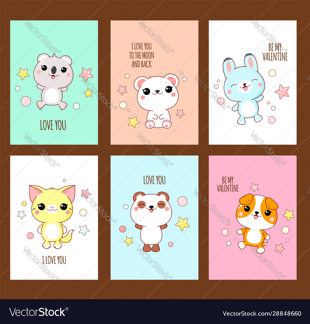 Cute Animal Valentine Stickers