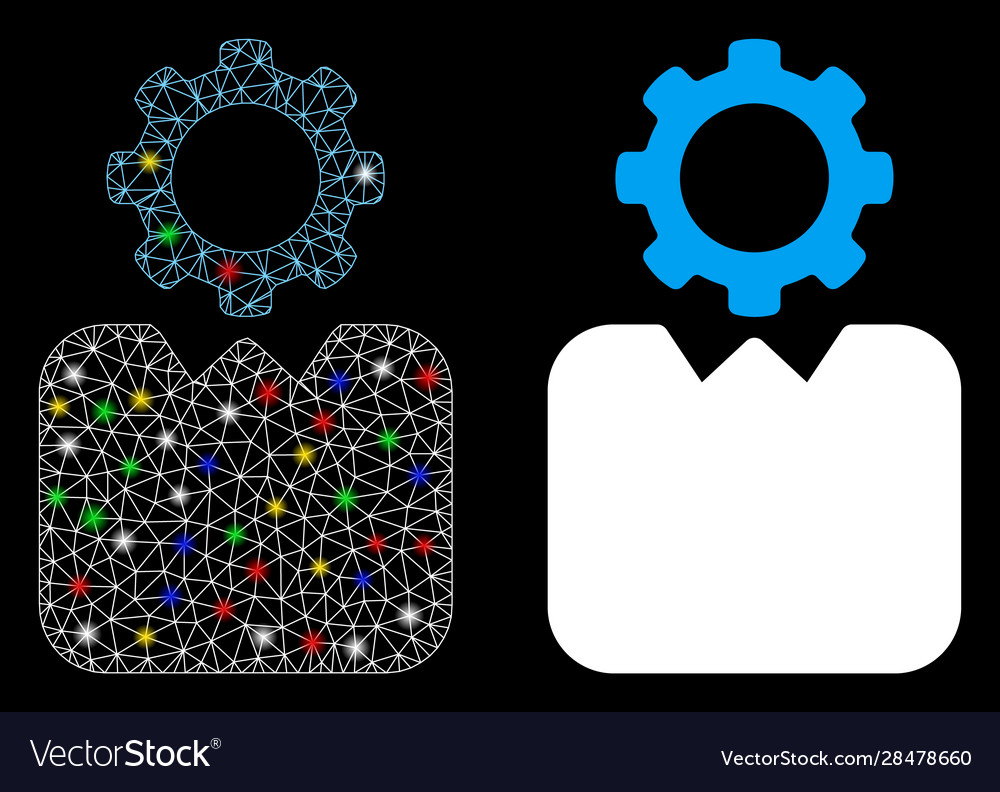 Flare mesh network bureaucrat icon with