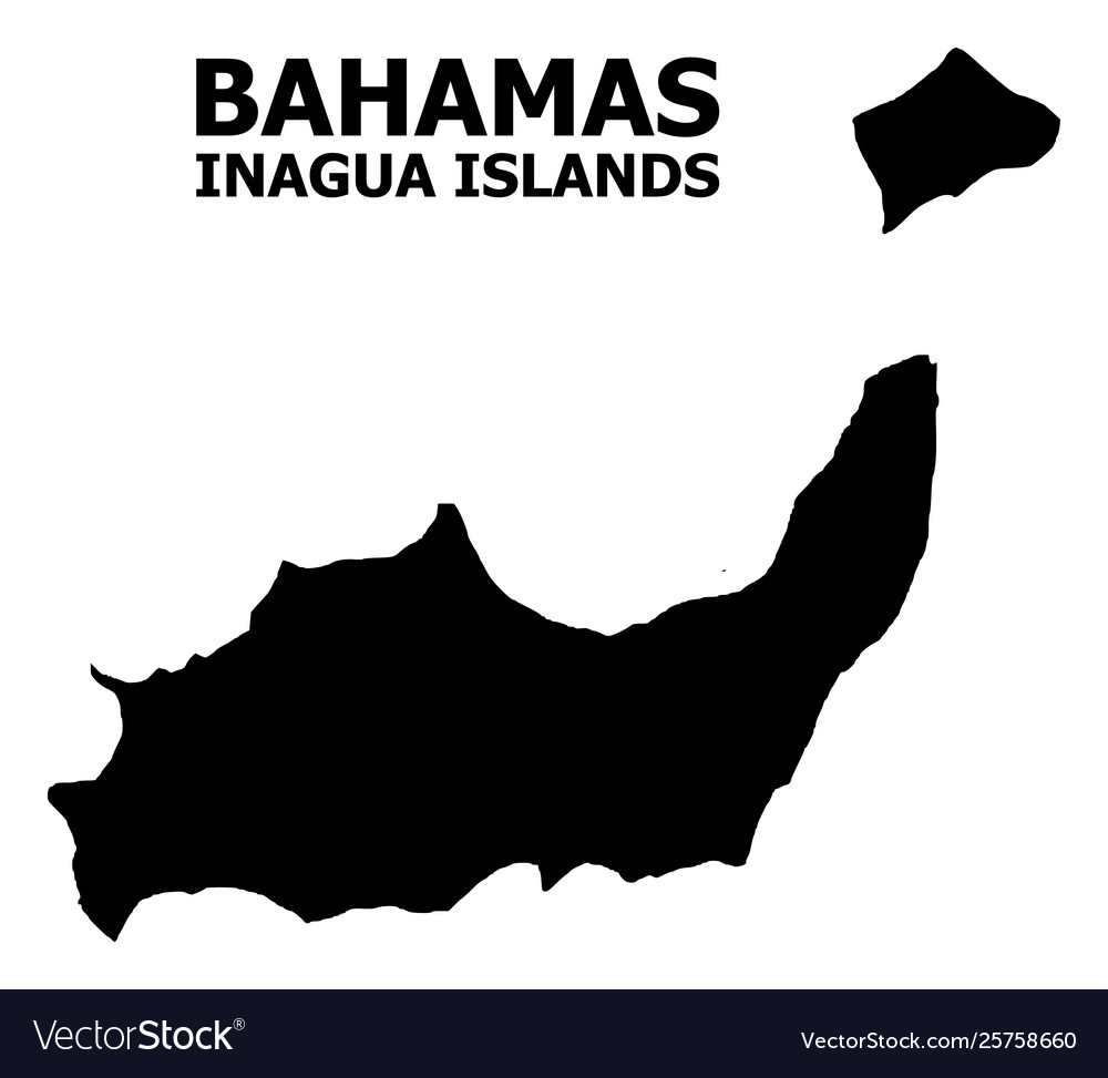Flat map inagua islands with name