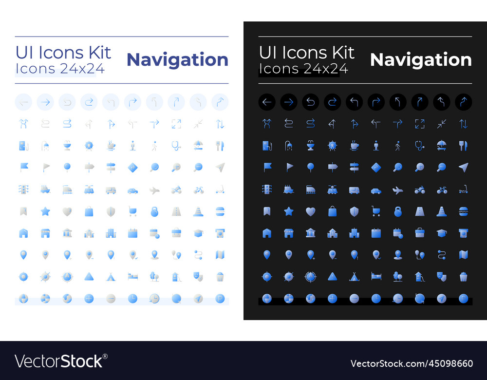 Gps and navigation flat gradient two-color ui