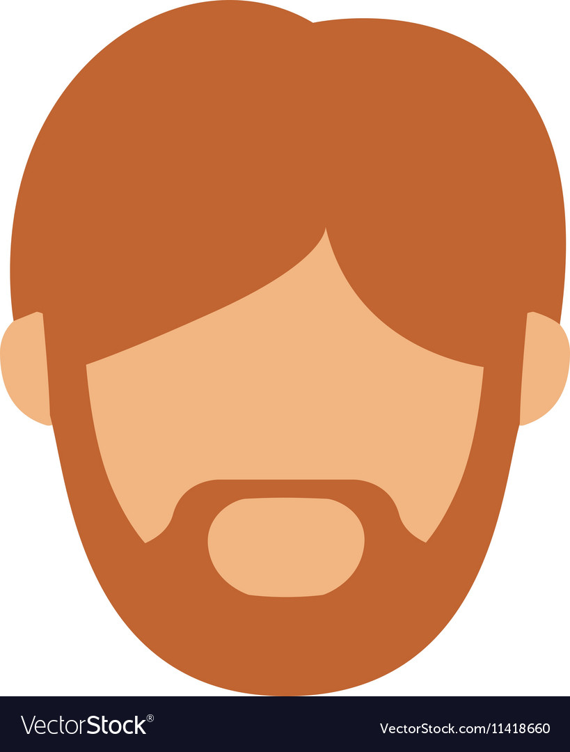 Head man with redhead beard without face