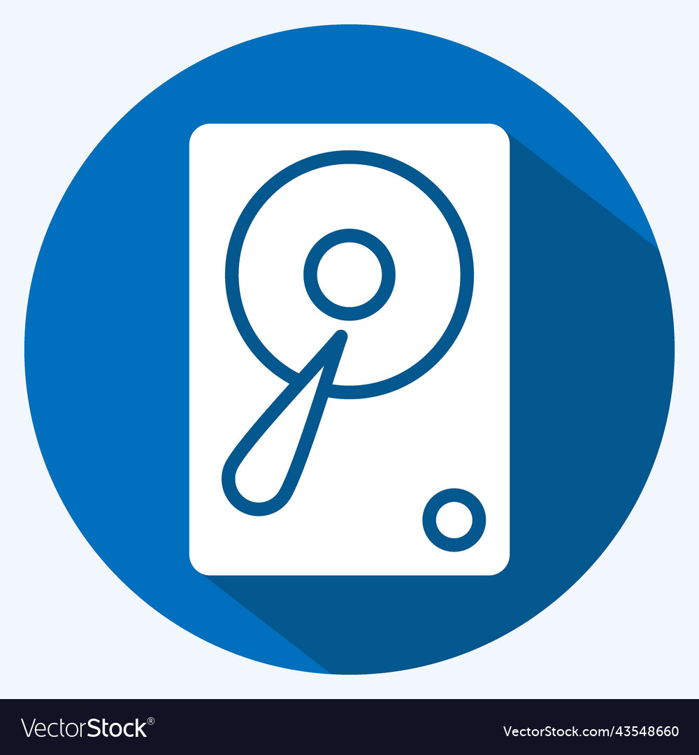 Icon hardisk suitable for computer components vector image Icon hardisk suitable for computer components