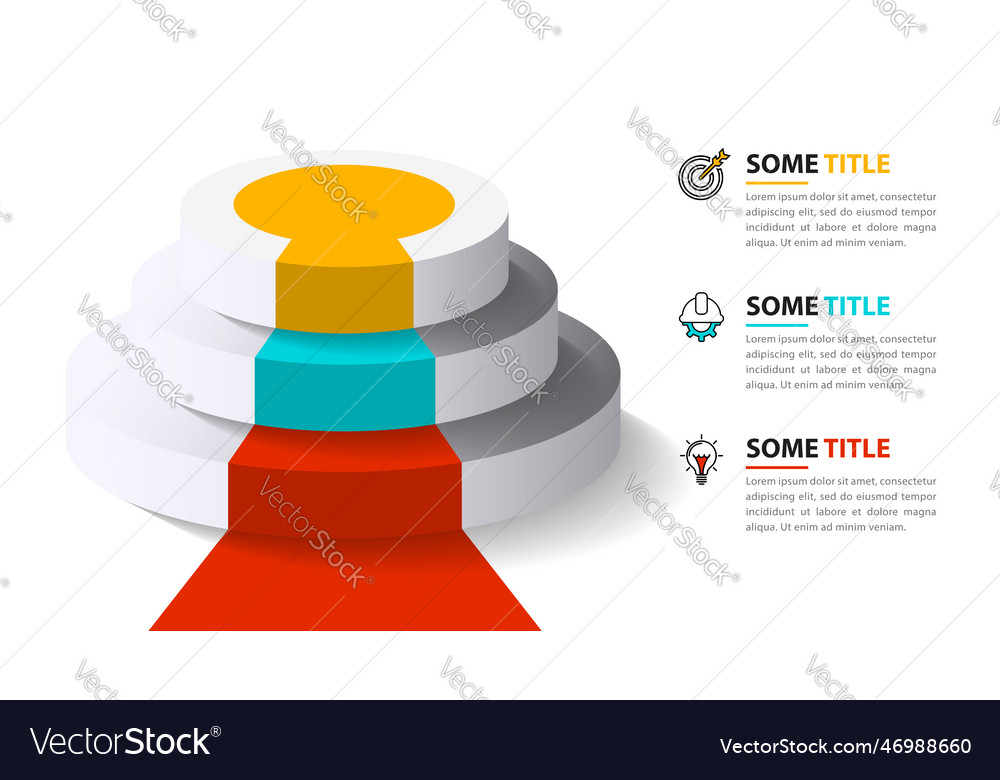 Infographic templates 3d stairs with 3 steps