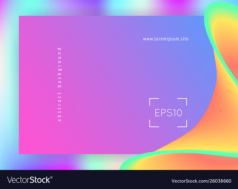 Landing page with liquid dynamic elements vector image Landing page with liquid dynamic elements