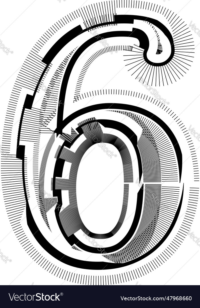 Modern abstract striped design with lines number 6 vector image Modern abstract striped design with lines number 6