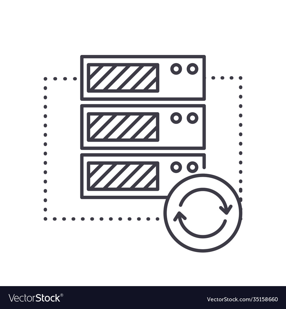 Networking icon linear isolated vector image Networking icon linear isolated