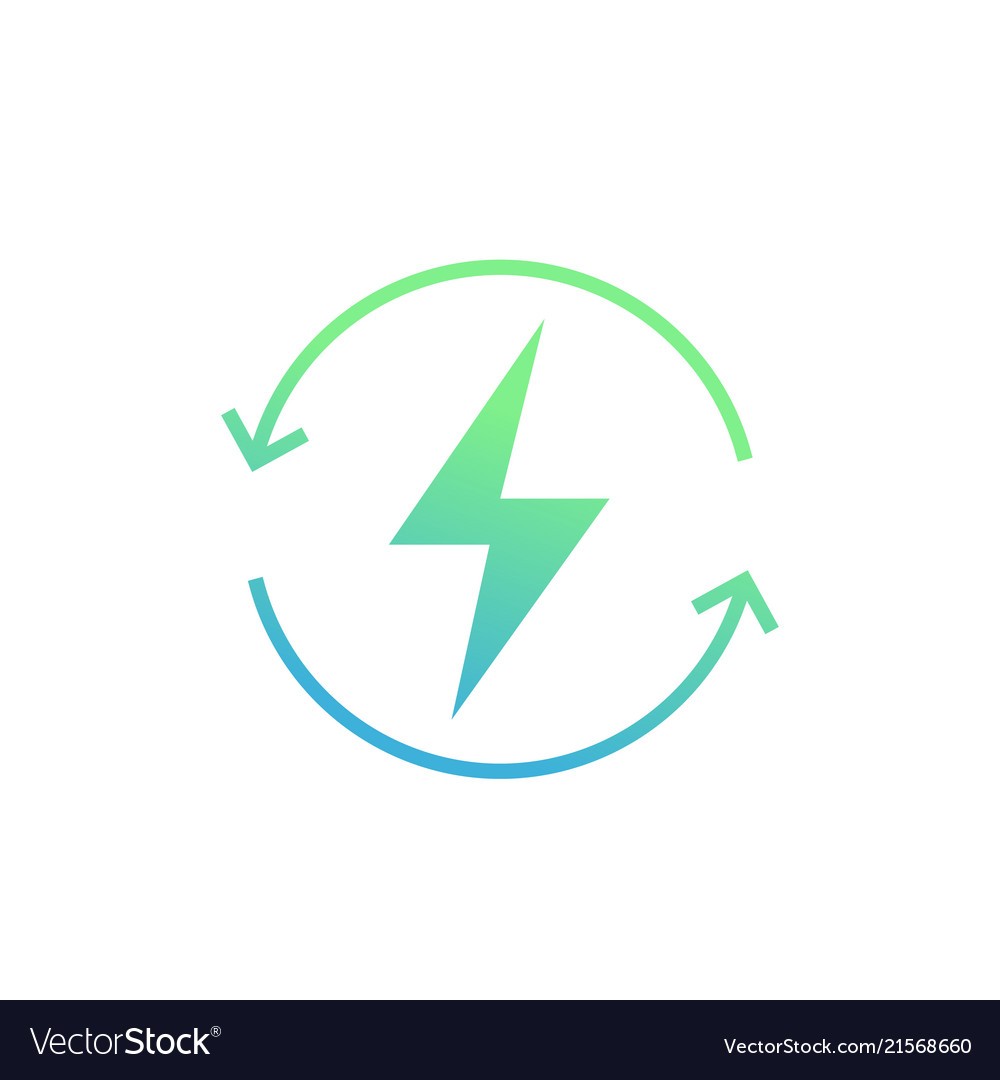 Recharging icon on white Royalty Free Vector Image