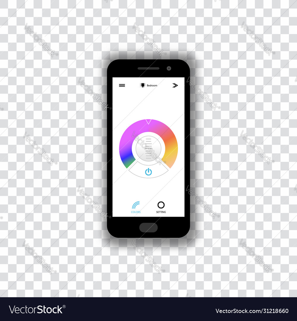 Remote light switch on empty background vector image Remote light switch on empty background