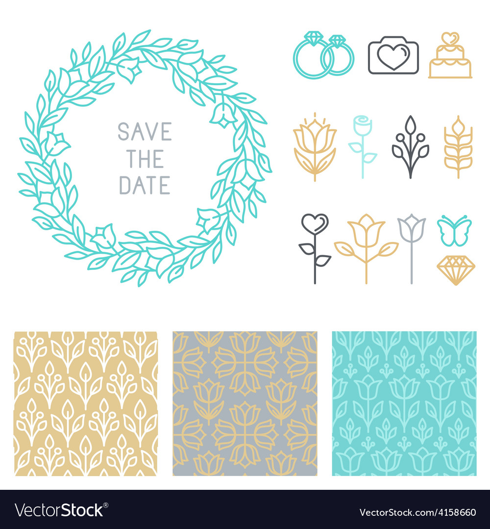 Save date design template Royalty Free Vector Image