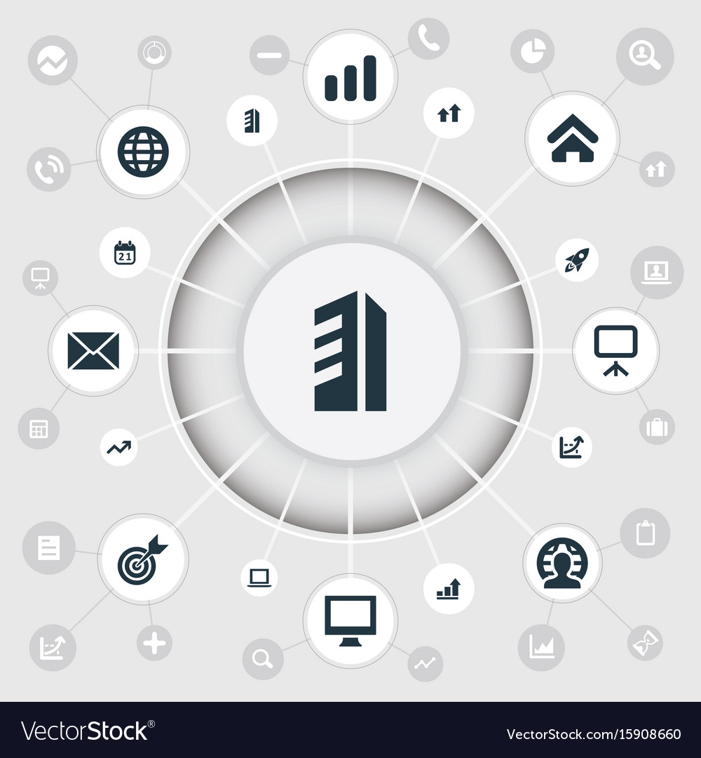 Set of simple startup icons