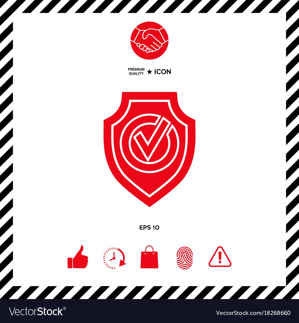 Shield with check mark icon