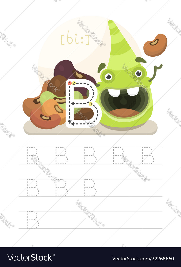 Write a letter b and character copy vector image Write a letter b and character copy