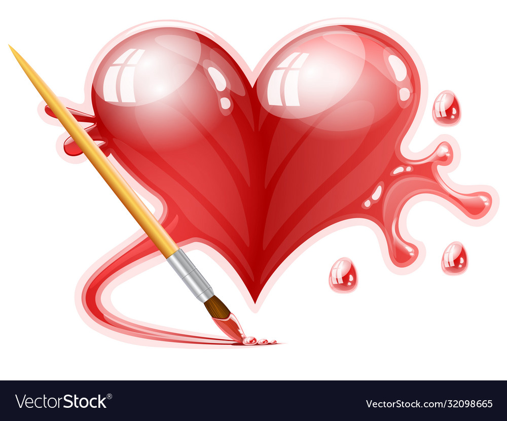 A brush painting heart