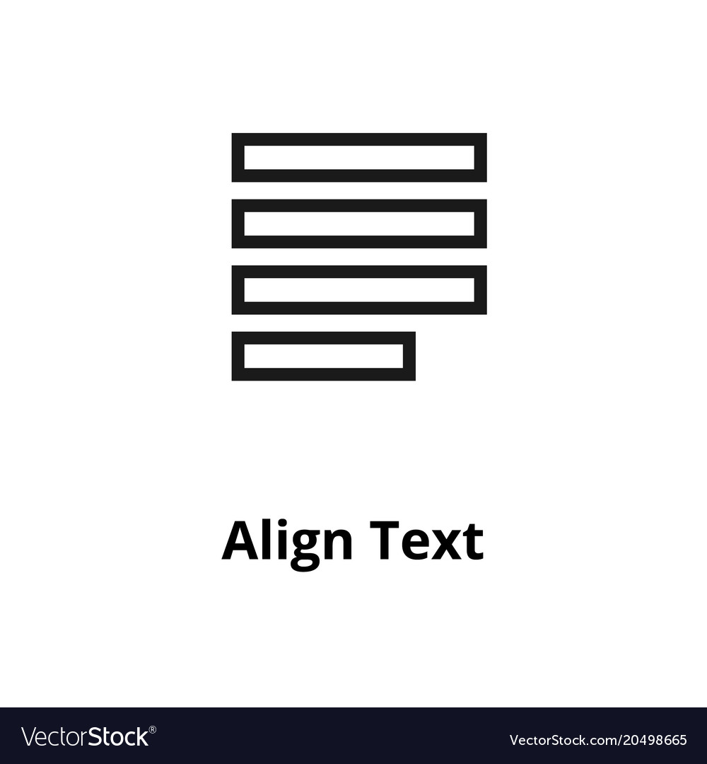 Align text line icon