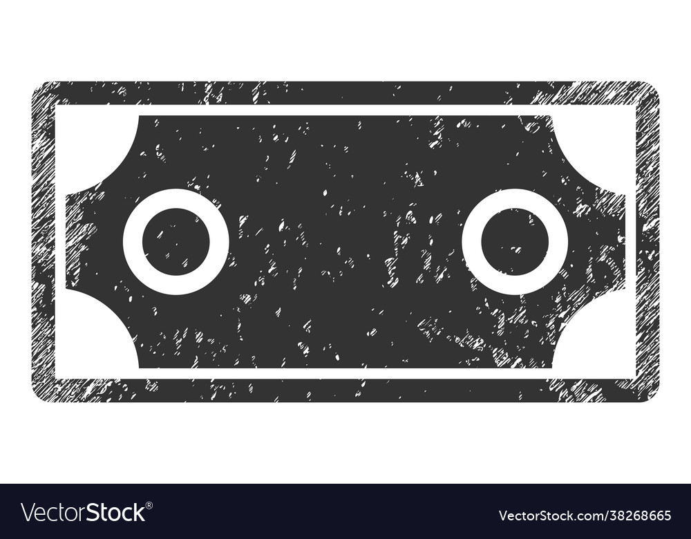 Banknote template scratched icon